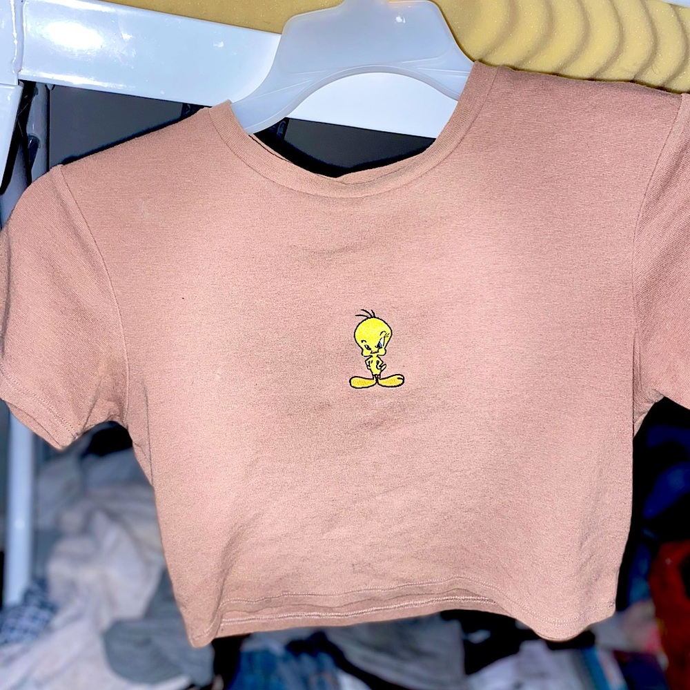 Tweety bird crop top SIZE MEDIUM
